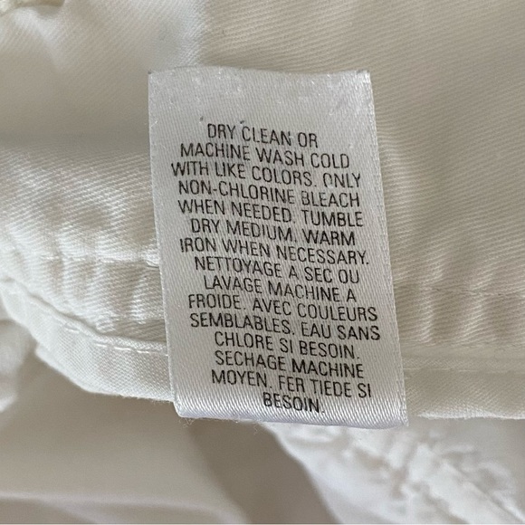 COPY - THEORY Pants Wide Leg  Cotton Ivory/White  Size 6 - Picture 16 of 16